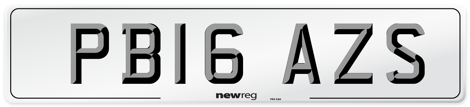 PB16 AZS Number Plate from New Reg